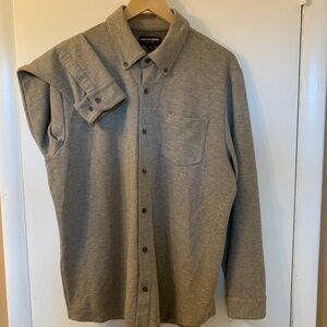 Johnston & Murphy Men's L Button-Front Knit Long-sleeve Shirt